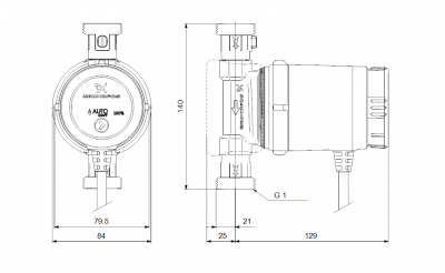 Циркуляционный насос COMFORT 15-14 BX PM, 1x230 В, 50 Гц, 7 Вт, вход/выход G 1" PN10, монтажная длина L=140 мм, корпус-латунь, колесо-композит, Grundfos