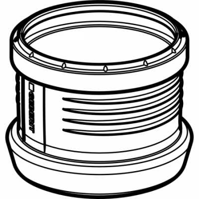 Переходная муфта Geberit Silent-PP на Geberit Silent-db20: d=75мм, d1=75мм