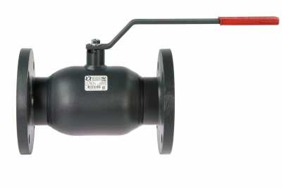 Шаровой кран RJIP Standard FF DN 100 PN 16 Т= 150 °С, фланцевый, стандартный проход, с рукояткой, корпус-углеродистая сталь, Ридан
