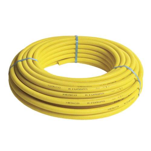 Труба HENCO STANDARD для газа в желтой гофре, PEXc-AL-PEXc, 16х2, бухта 50 метров