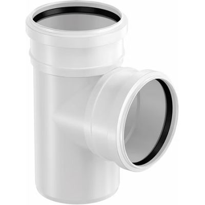 UPONOR DECIBEL ТРОЙНИК КАНАЛИЗАЦИОННЫЙ ДВУХРАСТРУБНЫЙ Д.110/75ММ 88,5ГР ПП БЕЛЫЙ '1У