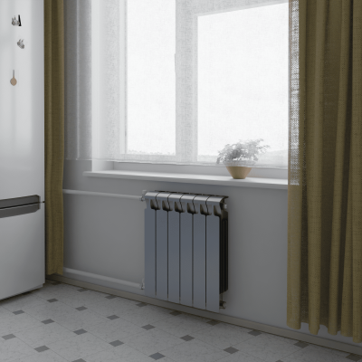 Радиатор биметаллический Rifar Monolit 3/4 500/6 Титан