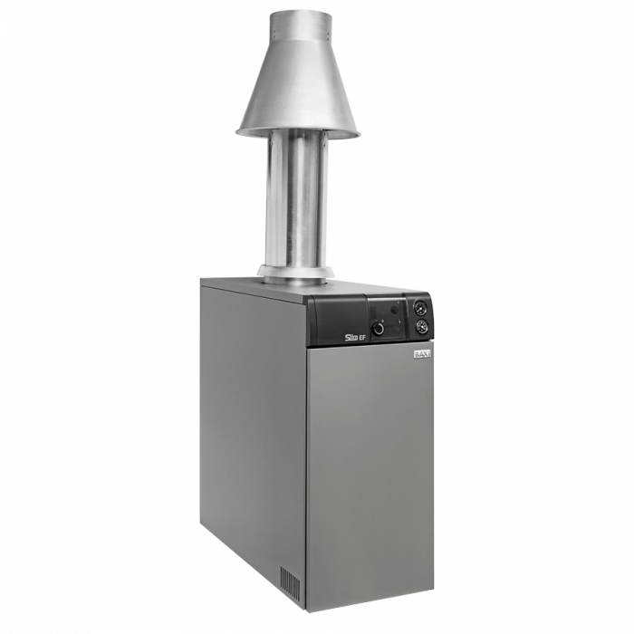 Напольный газовый котел Baxi SLIM EF 1.39, с дымовым колпаком диаметром 180 мм