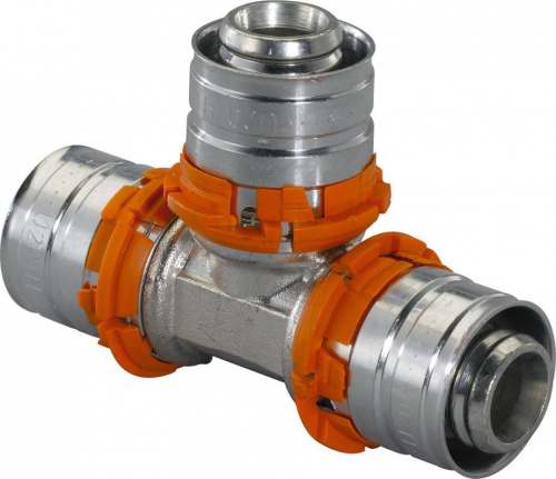 UPONOR S-PRESS PLUS ТРОЙНИК РАВНОПРОХОДНОЙ ЛАТУННЫЙ 16-16-16 '10И