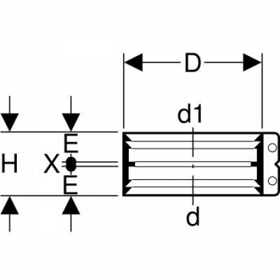 Хомут-переходник: d=135мм, d1=140мм, Geberit
