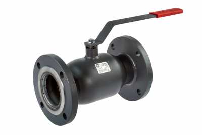 Шаровой кран RJIP Standard FF DN 125 PN 16 Т= 150 °С, фланцевый, стандартный проход, с рукояткой, корпус-углеродистая сталь, Ридан