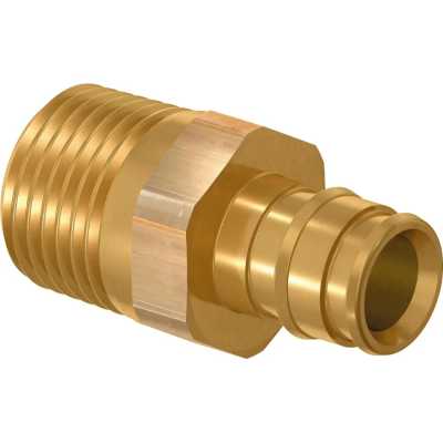 USYSTEMS штуцер с наружной резьбой латунный для труб PE-Xa 40-R1 1/4"НР, тип 2 '10Ф