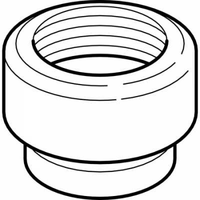 Geberit переходник из ПНД, с внутренней резьбой, d 1 1/2" x 50 мм