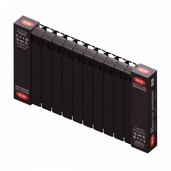 Радиатор биметаллический Rifar Monolit 3/4 500/12 Антрацит