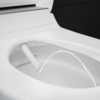 Подвесной унитаз-биде AquaClean Tuma Comfort: Керамический унитаз: белый / KeraTect, Декоративная панель: белый, Geberit
