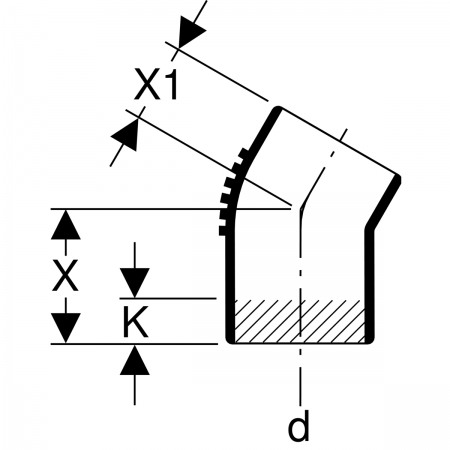 Отвод Silent-db20: 30°, d=135мм, Geberit