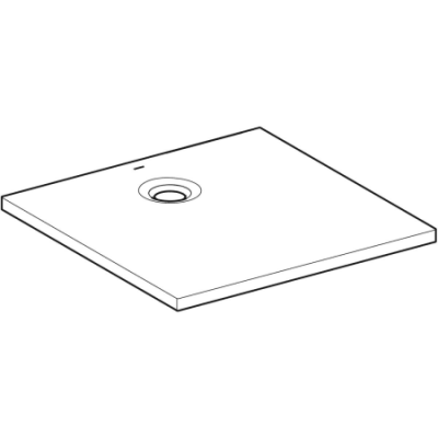 Квадратный душевой поддон Olona: 100x100x4см, Белый / Матовый, Geberit