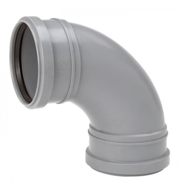 UPONOR ОТВОД КАНАЛИЗАЦИОННЫЙ ДВУХРАСТРУБНЫЙ УДЛИНЕННЫЙ Д.50ММ 88,5ГР СЕРЫЙ '20C