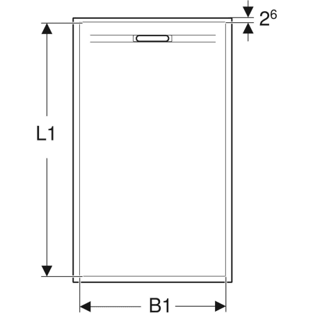 Прямоугольный душевой поддон Geberit Sestra: L=120см, B=80см, Графит / Структура натурального камня