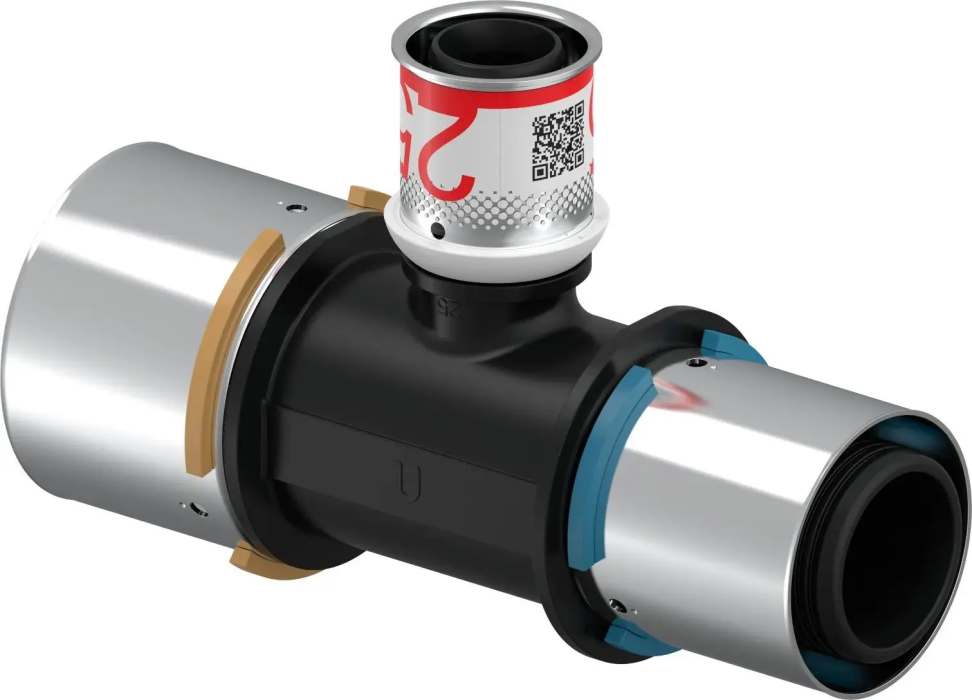 UPONOR S-PRESS ТРОЙНИК РЕДУКЦИОННЫЙ КОМПОЗИЦИОННЫЙ PPSU 50-25-40 '3С