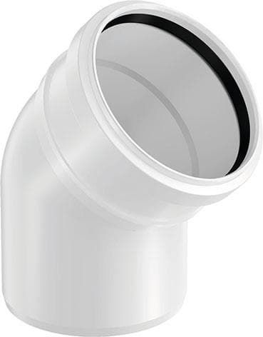 UPONOR DECIBEL ОТВОД КАНАЛИЗАЦИОННЫЙ ОДНОРАСТРУБНЫЙ Д.160ММ 45ГР ПП БЕЛЫЙ '1У