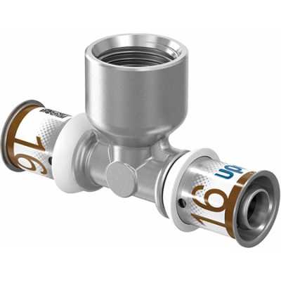 UPONOR S-PRESS PLUS ТРОЙНИК С ВНУТРЕННЕЙ РЕЗЬБОЙ 16-RP1/2"ВР-16 '10А