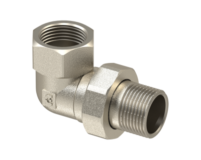 Сгон угловой с американкой ВН/НР  3/4'' - Никелированный