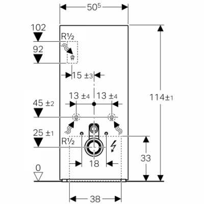 Сантехнический модуль Geberit Monolith Plus для подвесного унитаза, 114 см, передняя обшивка из стекла: стекло, песок, алюминий