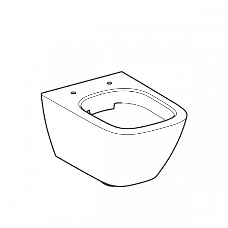 Подвесной унитаз Smyle Square, с укороченным вылетом, закрытая форма, Rimfree, Geberit