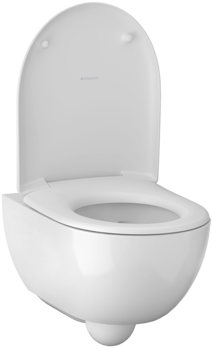 Подвесной унитаз вертикальный смыв Geberit Renova Comfort, увеличенной высоты, закрытая форма, Rimfree: T=53см, Белый
