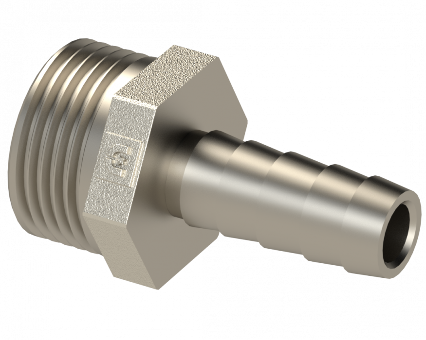 Штуцер для шланга  1/2''x18 - Никелированный