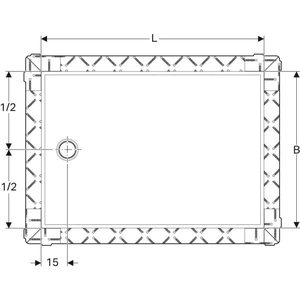 Душевой поддон Geberit Setaplano: B=90см, L=120см