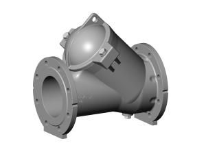 Клапан обратный шаровой фланцевый Корпус нерж сталь, витон (FPM), PN10    DN300
