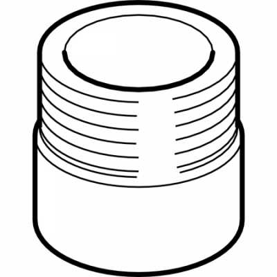 Переходник PE с наружной резьбой: d=75мм, R=2 1/2дюйм, Geberit