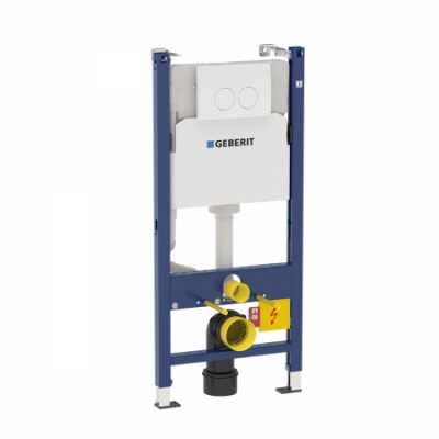 Инсталляция Geberit Duofix для подвесного унитаза, 112 см, со смывным бачком скрытого монтажа Delta 12 см, смывная клавиша Delta21