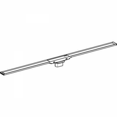Дренажный канал Geberit CleanLine20: L=30-90см, с покрытием из нержавеющей стали/черная, полированная нержавеющая сталь