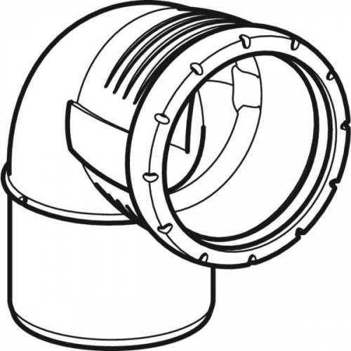 Отвод Geberit Silent-Pro: 87.5°, d=160мм