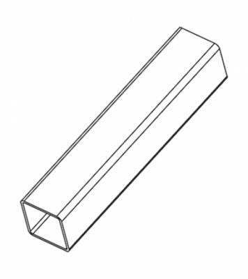 Профильная стойка 60\60\3, длина 1 м, нержавеющая сталь, (Column profile tube 304SS), Grundfos