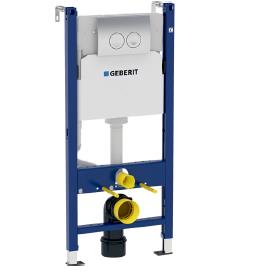 Инсталляция Geberit Duofix для подвесного унитаза, 112 см, со смывным бачком скрытого монтажа Delta 12 см, смывная клавиша Delta21