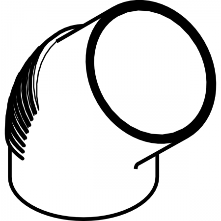 Отвод Silent-db20: 45°, d=75мм, Geberit