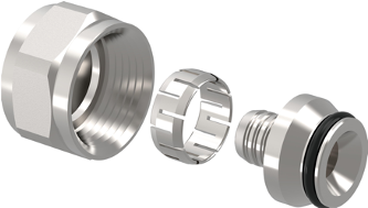Usystems зажимной адаптер Flex-X латунный PE-X 20x2,0-3/4"ВР Евроконус '50Ф