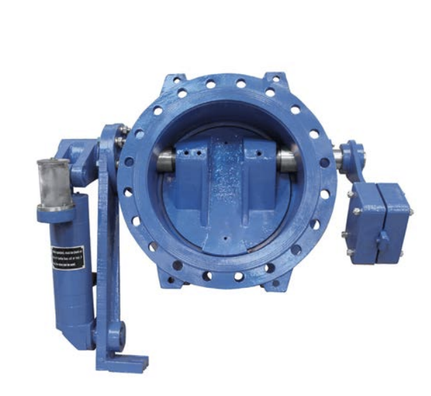 Tecofi Клапан обратный поворотный фланцевый с противовесом  и гидравлическим демпфером, корпус ковкий чугун, диск ковкий чугун, уплотнение EPDM, PN10   DN 800