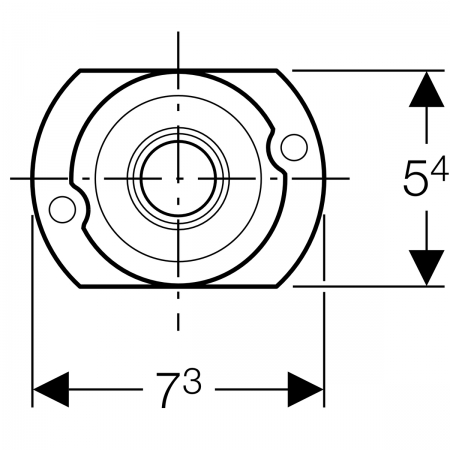 Переход для подвода воды к писсуару Rp 1/2", Geberit