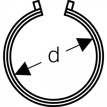 Электросварная лента для неподвижных опор: d=200мм, d1=208мм, Geberit