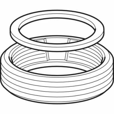 Редукционное кольцо Geberit: G=1 1/4", G1=1", Альпийский белый