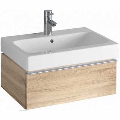 Шкафчик для раковины Geberit iCon, с одним выдвижным ящиком: B=59.5см, H=24см, T=47.7см, Натуральный дуб  / Меламин, древесная структура