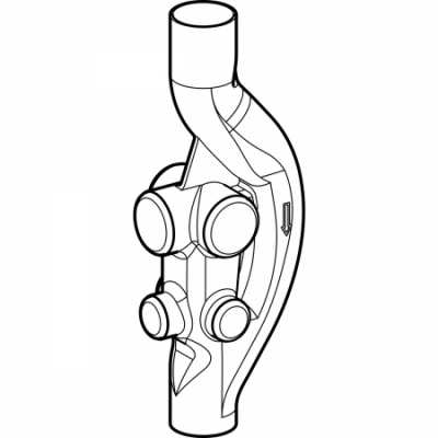 PE Sovent: d=110мм, d1=110мм, d2=75мм, Geberit