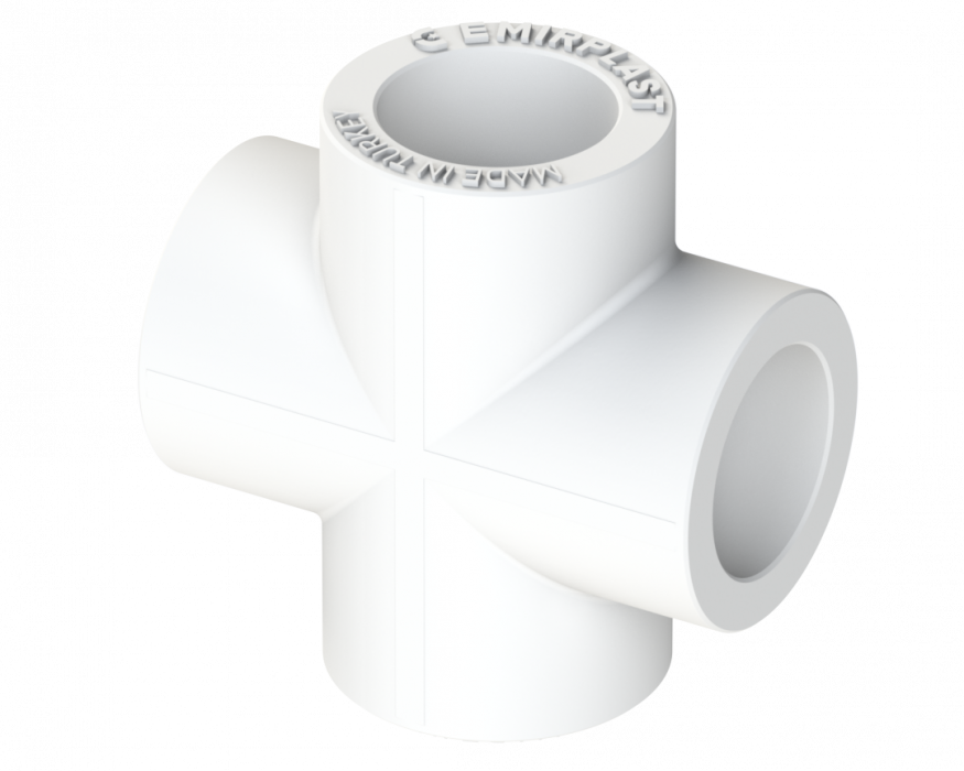Крестовина PP Dу 32 - белый, SPL-EmirPlast