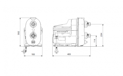 Cамовсасывающая насосная установка SCALA2 3-45 AKCCDE,  1x200-240 В, 50/60 Гц, 0,55 кВт, вход/выход R 1" PN10, кабель-1,5 м, корпус и колесо-композит, Grundfos