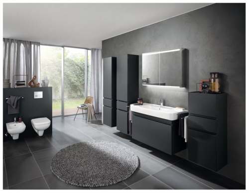 Подвесной унитаз вертикальный смыв Geberit Renova Plan, Rimfree: T=54см, Белый