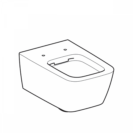 Подвесной унитаз вертикальный смыв iCon Square, закрытая форма, Rimfree: T=54см, Белый, Geberit
