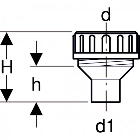 Geberit переходник из латуни под пайку с гайкой из ПНД, d 56 x 54 мм
