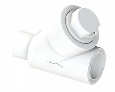 45° фильтр PP ВН пластиковый Dу 20x1/2” - белый, никелированный, SPL-EmirPlast