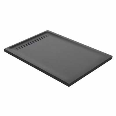Прямоугольный душевой поддон Geberit Sestra: L=120см, B=80см, Графит / Структура натурального камня
