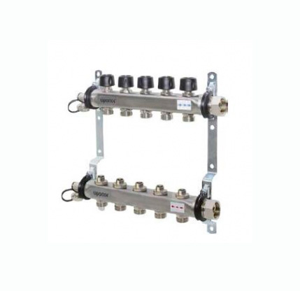 UPONOR SMART S КОЛЛЕКТОР С КЛАПАНАМИ СТАЛЬНОЙ, ВЫХОДЫ 16X3/4" ЕВРОКОНУС '1У